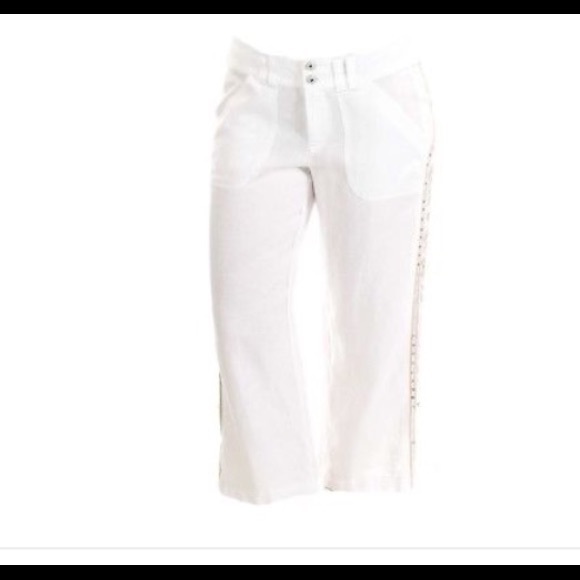 HP #106🎉🎉🎉 Crop white capris US Sz 16 by M&S - Picture 5 of 7